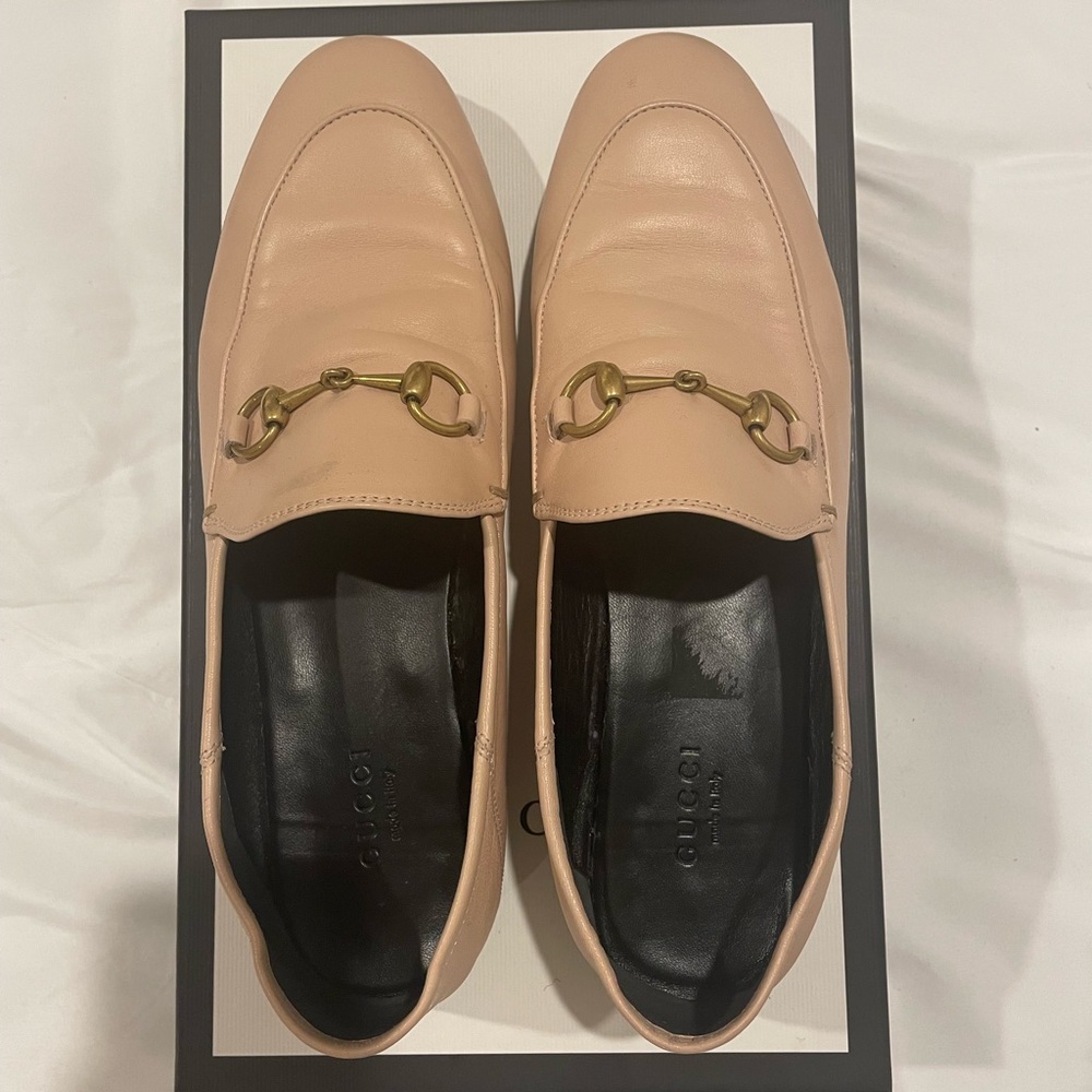 Gucci Horsebit Leather Brixton Loafer Light Pink